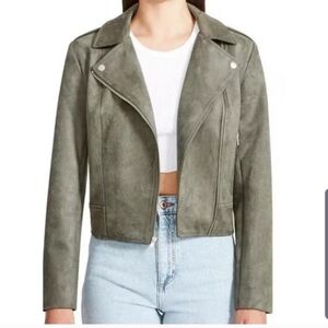 NWT BB DAKOTA By Steve Madden Faux Suede Sage Green Jacket. L